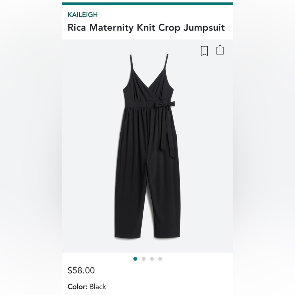 Kaileigh Crop Maternity Jumpsuit